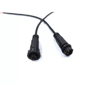 M12 negro 4 Pin Waterproof Cable Connector 250V valoró al varón del voltaje