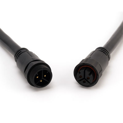 Conector hembra-varón IP67 M25 3 Pin Plug Type de la prenda impermeable de nylon negra