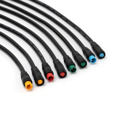 Los corazones negros automotrices del conector de cable del PVC Ebike M6 5 riegan resistente
