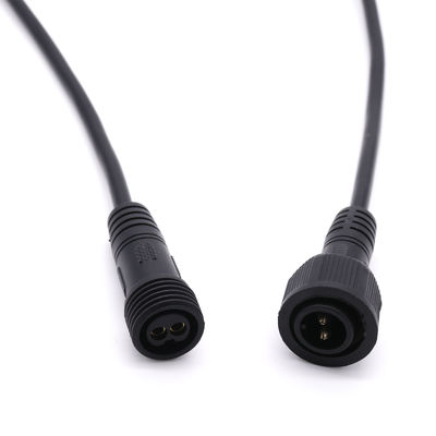Grado de rosca negro del conector de cable de la luz de la prenda impermeable LED M14 6A Cuurent