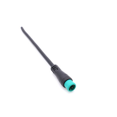 Uso impermeable del Pin IP65 Ebike del negro M8 6 del conector de cable del PVC