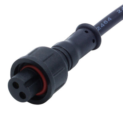 PA66 Conector impermeable tipo tornillo M12 cabeza de codo para energía eléctrica IP68
