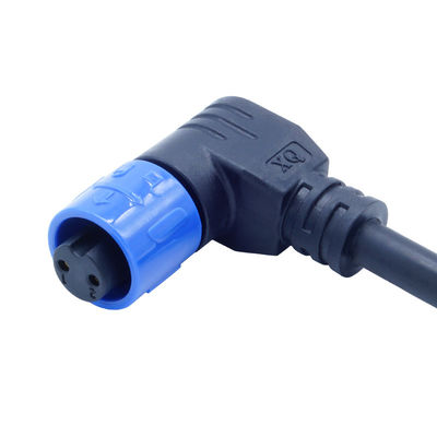 Conectores de tipo tornillo impermeables para luces LED exteriores con enchufe de codo femenino M12 IP68