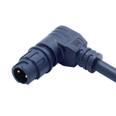 Conectores de tipo tornillo impermeables para luces LED exteriores con enchufe de codo femenino M12 IP68