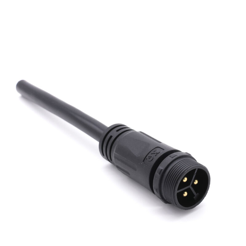Conectores impermeables IP68 de PVC y nailon para fábrica china M20 3+3 3+2 núcleos enchufe impermeable para iluminación verde